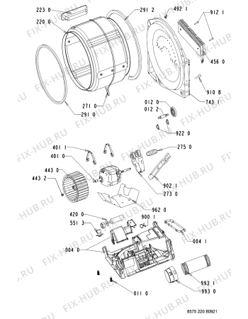 Схема №1 AWZ 241 с изображением Электромотор Whirlpool 481236118538