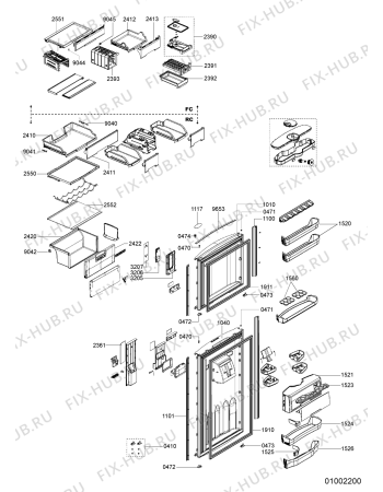 Схема №2 WTS 4445 A+NFW с изображением Дверца для холодильника Whirlpool 480132102109