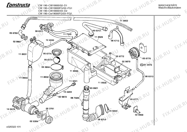 Схема №3 CW19000SI CW1900 с изображением Панель для стиралки Bosch 00119255