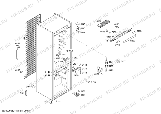 Схема №1 3KFP7865 с изображением Дверь морозильной камеры для холодильной камеры Bosch 00479848
