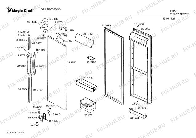 Схема №3 GS24B8C3EV с изображением Толкатель для холодильника Bosch 00261765