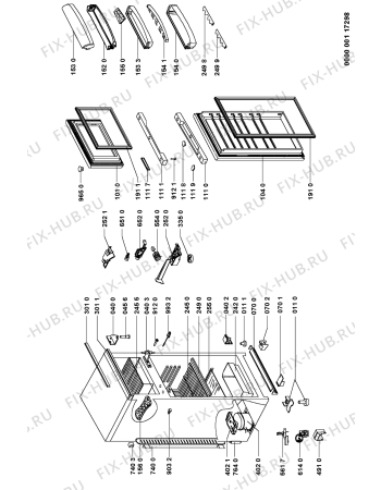 Схема №1 ART 756/H с изображением Дверь для холодильной камеры Whirlpool 481241618316