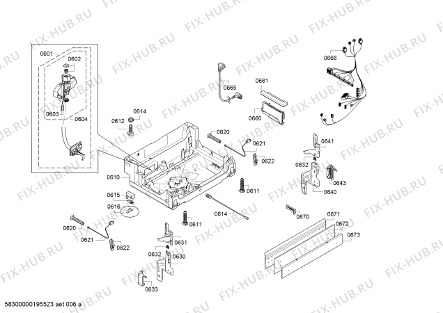 Взрыв-схема посудомоечной машины Bosch SMU46IS03E, SuperSilence - Схема узла 05