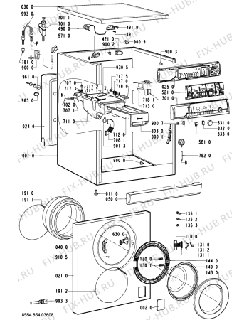 Схема №2 WAK 5400 EX с изображением Декоративная панель для стиралки Whirlpool 481245216746