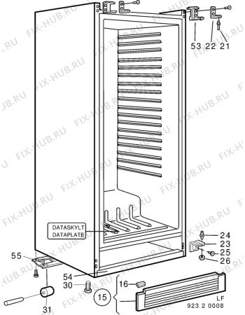 Взрыв-схема холодильника Aeg S1550KS - Схема узла C10 Cabinet