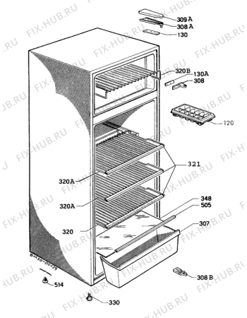 Взрыв-схема холодильника Unknown Z619/4D - Схема узла C10 Cabinet/Interior