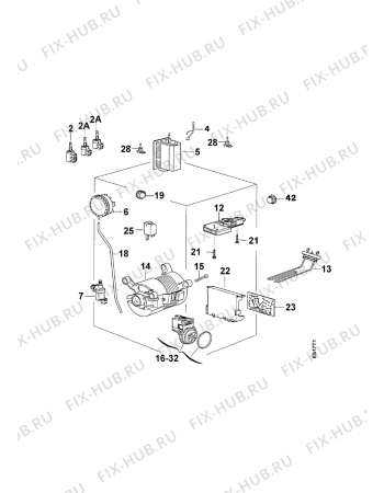 Взрыв-схема стиральной машины Arthurmartinelux AW850AA - Схема узла Electrical equipment