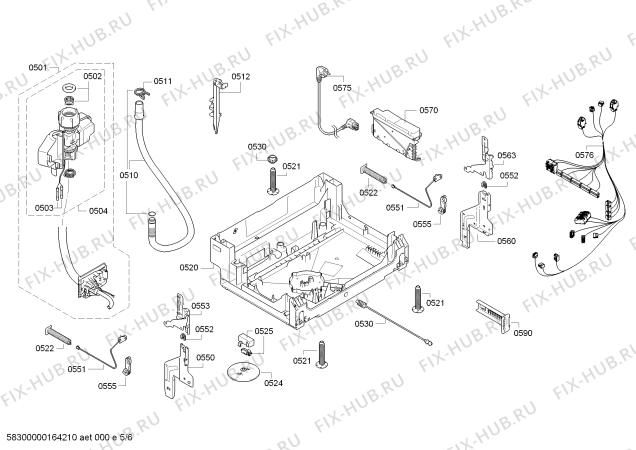 Схема №5 SMI40C05EU AquaStop с изображением Панель управления для посудомойки Bosch 00741501