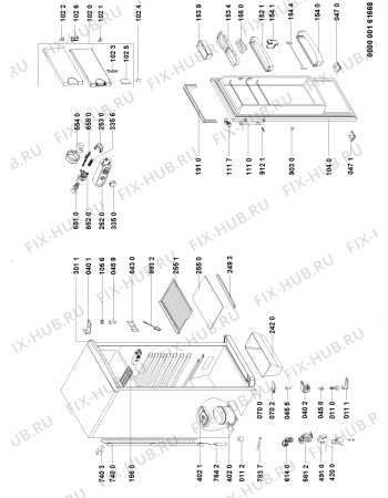 Схема №1 ARC 140 с изображением Часть корпуса для холодильника Whirlpool 480131100039