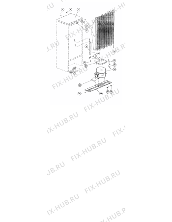 Взрыв-схема холодильника Indesit 107ER (F025555) - Схема узла