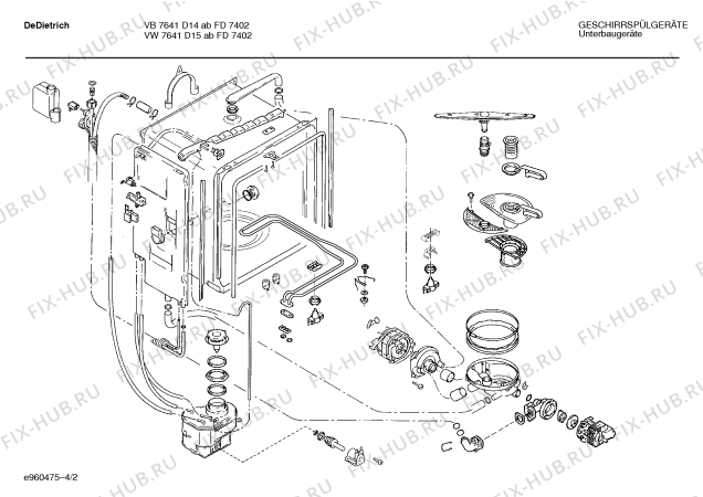 Схема №1 SMIDDA7 VB7641D14 с изображением Панель для электропосудомоечной машины Bosch 00270703