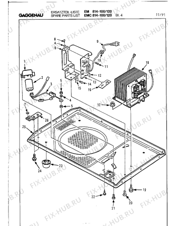 Схема №2 EM814100 с изображением Уплотнитель для микроволновой печи Bosch 00322884