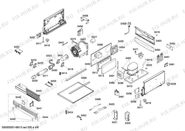Схема №3 FID18MIEL1 F 1471 SF с изображением Набор деталей для холодильной камеры Bosch 00701072