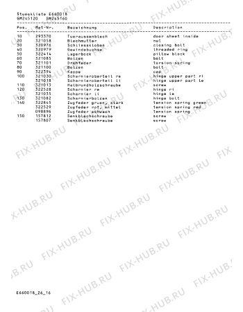 Схема №16 GM245160 с изображением Крепеж для посудомойки Bosch 00320936