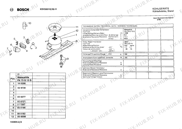 Взрыв-схема холодильника Bosch KSV2601II - Схема узла 02