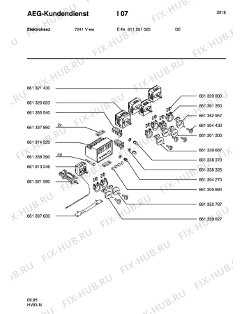 Взрыв-схема плиты (духовки) Aeg 7241V-W - Схема узла Section7