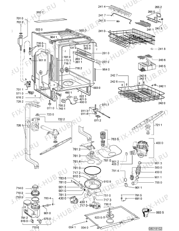Взрыв-схема посудомоечной машины Bauknecht GSUK 4507/1 IN - Схема узла