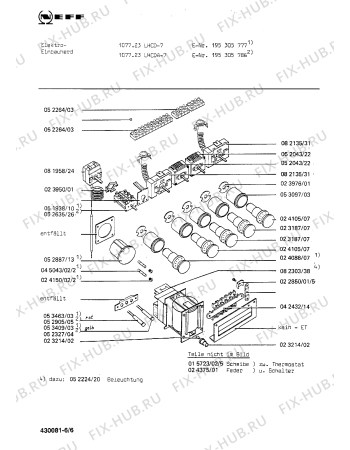 Схема №2 195305786 1077.23LHCDA-7 с изображением Переключатель для духового шкафа Bosch 00052635