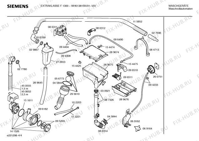 Схема №2 WH61381SN Extraklasse F1300 с изображением Вкладыш в панель для стиралки Siemens 00351932