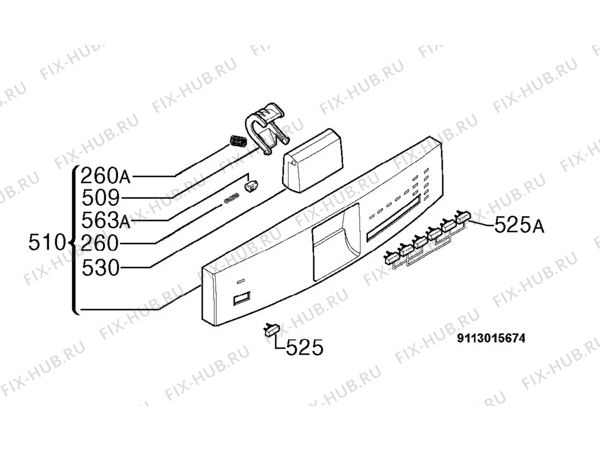 Взрыв-схема посудомоечной машины Husqvarna Electrolux QB950 - Схема узла Command panel 037