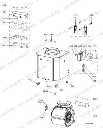 Взрыв-схема вытяжки Electrolux EFC6540U - Схема узла Section 4
