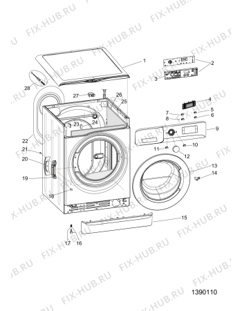 Схема №1 FWSF61253WIT (F153069) с изображением Пластина для стиральной машины Indesit C00511438