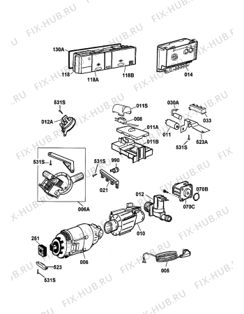 Взрыв-схема посудомоечной машины Privileg 414615_10835 - Схема узла Electrical equipment 268