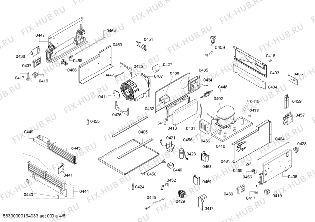Схема №3 CIW24M1IL5 с изображением Испаритель для холодильной камеры Bosch 00683816