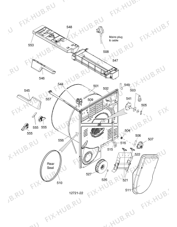 Взрыв-схема стиральной машины Indesit IS61CFR (F030620) - Схема узла