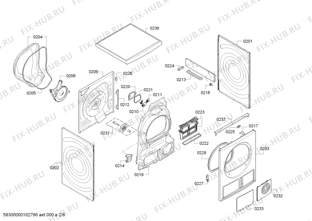 Схема №2 WT46W5S2AT IQ700 blueTherm с изображением Панель управления для электросушки Siemens 00709045