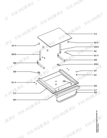 Взрыв-схема плиты (духовки) Aeg CB4000-M2 - Схема узла Door 003