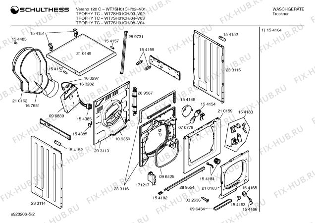 Схема №2 WT7SH01CH VERANO 120C с изображением Вкладыш в панель для сушильной машины Bosch 00350929