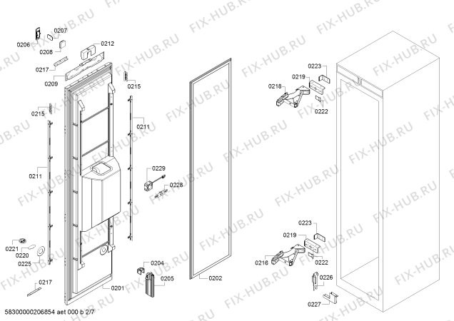 Схема №3 RF463304 Gaggenau с изображением Мотор вентилятора для холодильника Bosch 00630396