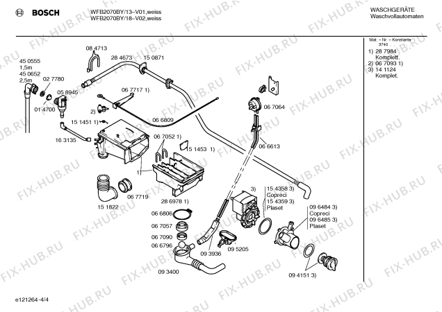 Схема №1 WFB2070BY с изображением Панель управления для стиральной машины Bosch 00289192