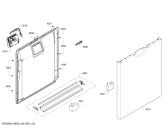 Схема №1 SHE4AM16UC с изображением Внешняя дверь для электропосудомоечной машины Bosch 00680467