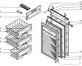 Схема №1 CC1343X (F008692) с изображением Ящик (корзина) для холодильной камеры Indesit C00129440