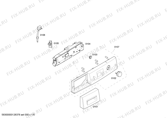 Схема №3 WTS84516GB с изображением Панель управления для сушильной машины Bosch 00666997