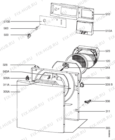 Схема №2 LTHT309 с изображением Запчасть Aeg 8991120990397