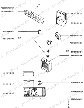 Взрыв-схема посудомоечной машины Zoppas PB73W - Схема узла Section 6