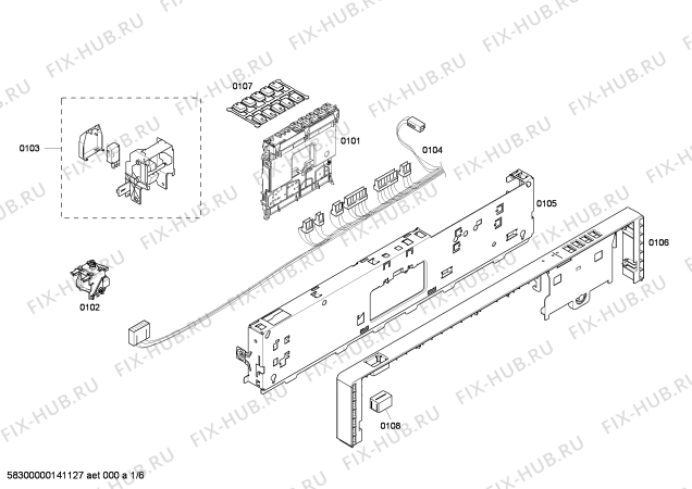 Схема №5 SHX36L16UC DLX Series с изображением Программатор для посудомойки Bosch 00499788