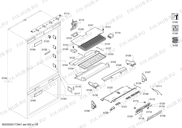 Схема №5 T30BB810SS с изображением Выдвижной ящик для холодильной камеры Bosch 00771192