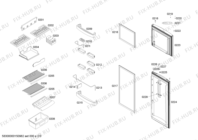 Схема №1 RS28F7444C с изображением Фильтр для холодильной камеры Bosch 00429086