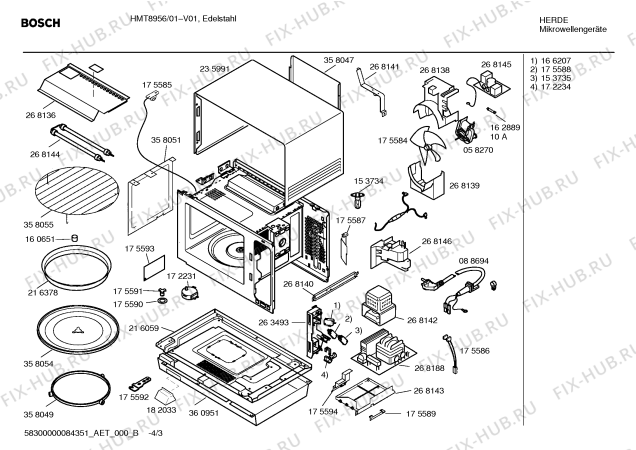 Взрыв-схема посудомоечной машины Bosch HMT8956 - Схема узла 03