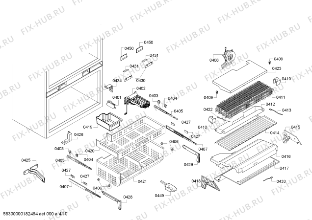 Схема №5 T30BB810SS с изображением Профилированная полоса для холодильника Bosch 00688511