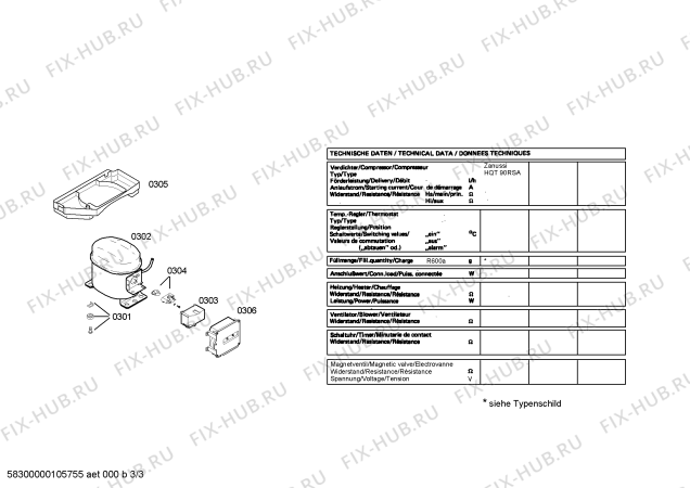 Взрыв-схема холодильника Bosch KIL24481FF, Bosch - Схема узла 03