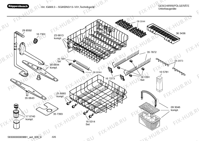 Взрыв-схема посудомоечной машины Kueppersbusch SGIKBN3 IG669.3 - Схема узла 06