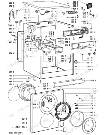 Схема №1 WAS 4740-NL с изображением Декоративная панель для стиралки Whirlpool 481245212702