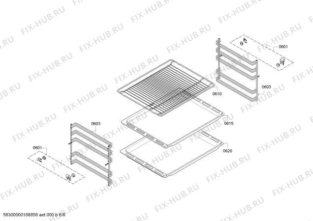 Взрыв-схема плиты (духовки) Bosch HBA23B253 - Схема узла 06
