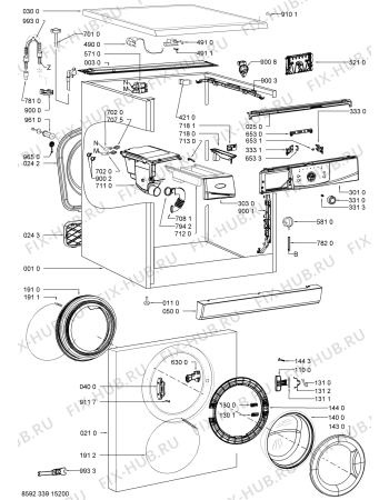 Схема №2 AWOD45061 (F091455) с изображением Инструкция по обслуживанию для стиралки Indesit C00366276