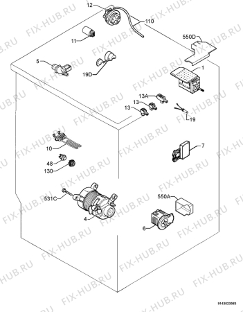 Взрыв-схема стиральной машины Aeg Electrolux LVMT3105 - Схема узла Electrical equipment 268